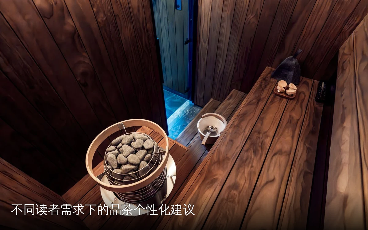 都市梧桐街区茶室内，年轻女性在茶席前倒茶的场景